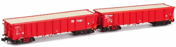 Kato HobbyTrain Lemke H23413 - German 2pc Set Open Goods Wagon Tamns 893 of the DB Cargo